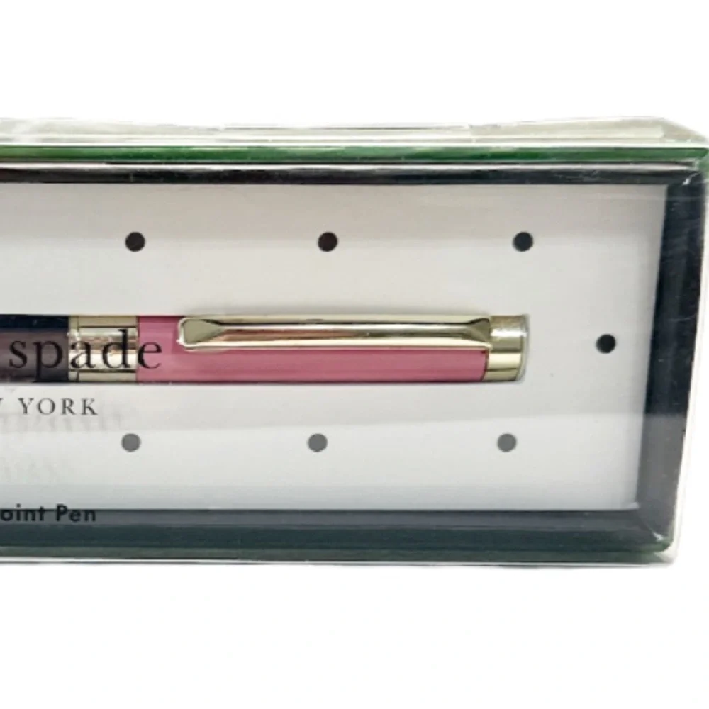 NEW ♠️ Kate Spade ♠️ PINK & NAVY COLORBLOCK Ballpoint Pen 🖊️
